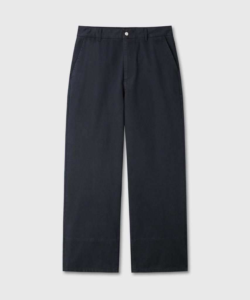 Daibeuin Washed Loosed Wide Cotton Pants (Navy)