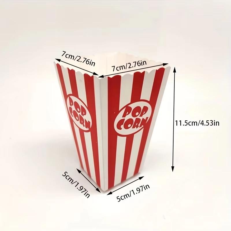 Affascinanti Scatole per Popcorn a Strisce da 20 Pezzi per Caramelle in Linea con i Temi delle Celebrazioni del Cinema