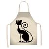 Nordic Cat Linen-Like Sleeveless Kitchen Apron