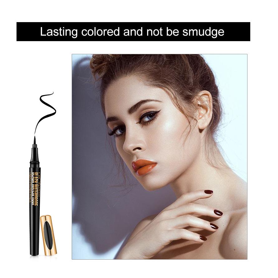 Black Liquid Waterproof Eyeliner Smooth Long Lasting Eyeliner Pencil Women Beauty Makeup
