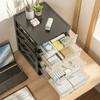 2-4Layers Medium Desktop Storage Box with Drawer Heightened Table Organizer Plastic Offi Storage Cabinet  for Home Stationery