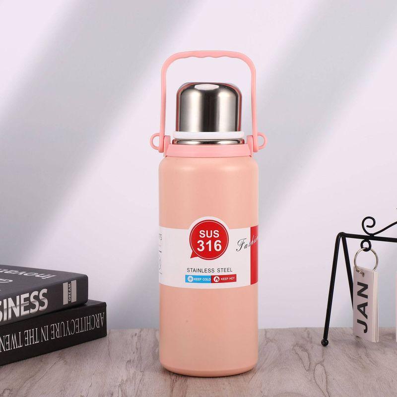 New Arrival 316 Stainless Steel Handle Pot Large Capacity Thermos Cup Outdoor Sports Bottle Portable Travel Pot Diamond Cup