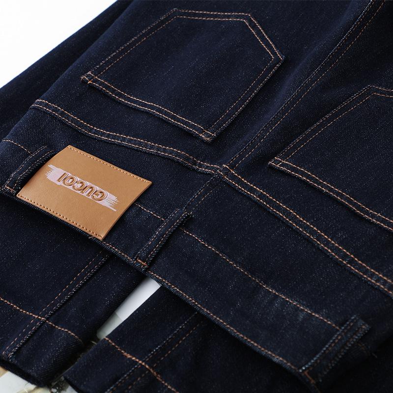 Women's Dark Blue High-Waisted Slim Fit Cropped Flare Jeans - Spring 2025 Collection