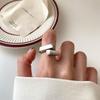 New Fashion Minimalism Geometry Square Cross Rings for Women Hip-Hop Personality Open Mouth Adjustable Rings Charm Jewerly Gift