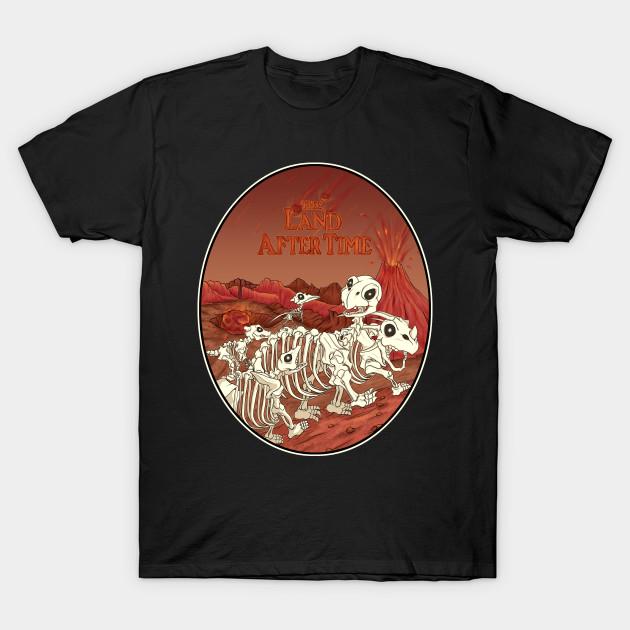 

Men Black Print T-shirt The Land After Time No-Cut Transfer Paper Print Cotton Tshirt S чёрный