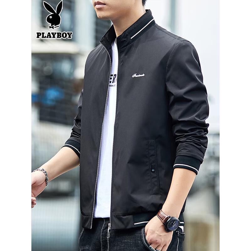 PLAYBOY Men s Casual Stand-up Collar Jacket 5XL