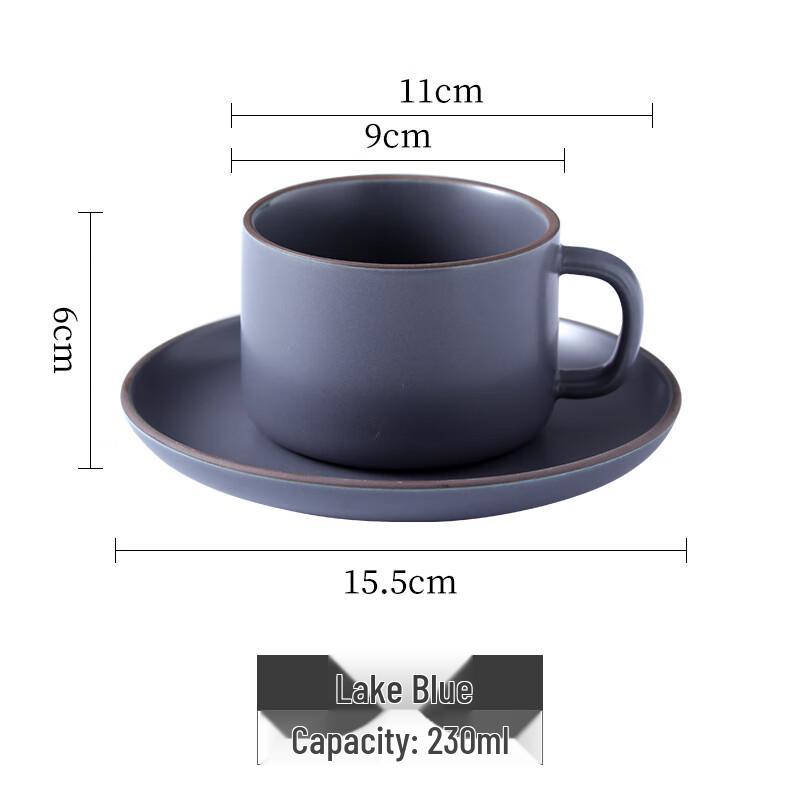 Taozhi Ceramic Coffee Cup & Saucer Set