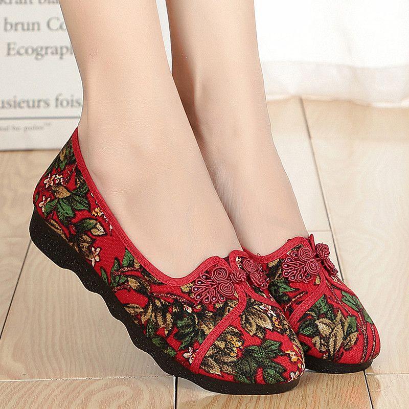 women fashion plus size black embroidery anti skid flat shoes lady vintage comfort dance loafers zapatos mujer cool flats ga376