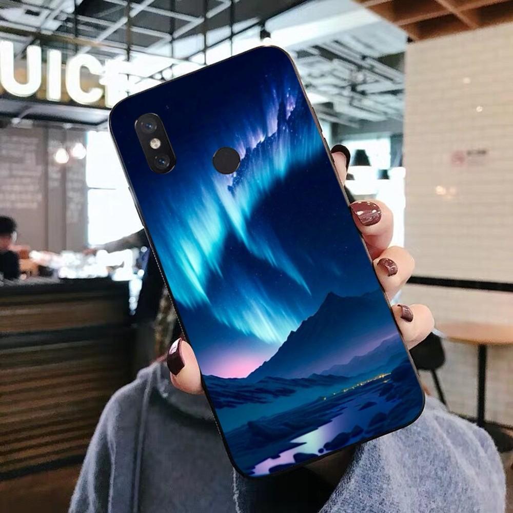 Beautiful Northern Lights Phone Case For Xiaomi Mi 5X 8 9 10 11 12 Lite Pro 10T PocoX3pro PocoM3 Note 10 Pro Lite