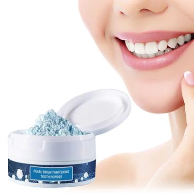 Polvere Detergente per Denti Pearl Mint, Alito Fresco e Rimozione Odori, Pulizia dei Denti e Rimozione Macchie 50g