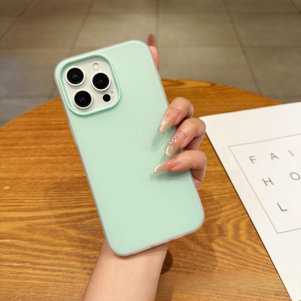 Lightweight Shockproof PP Phone Case for iPhone 15 14 13 Pro Max Solid Color Matte Cover