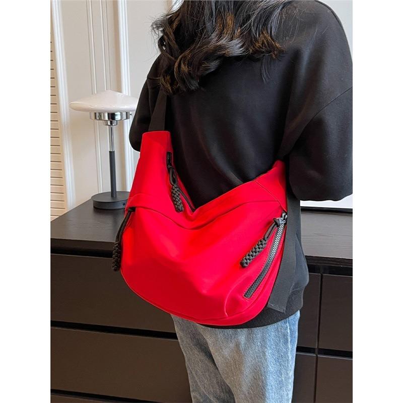 Nyl Hobos Crossbody Bags Solid Casual Zipper Women's Bags 2026 Fashi High Capacity Solid Color Single Shoulder Totes Bag