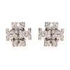 Tory Burch Classic Logo Silver Earrings With Diamonds Women earrings 53423-042