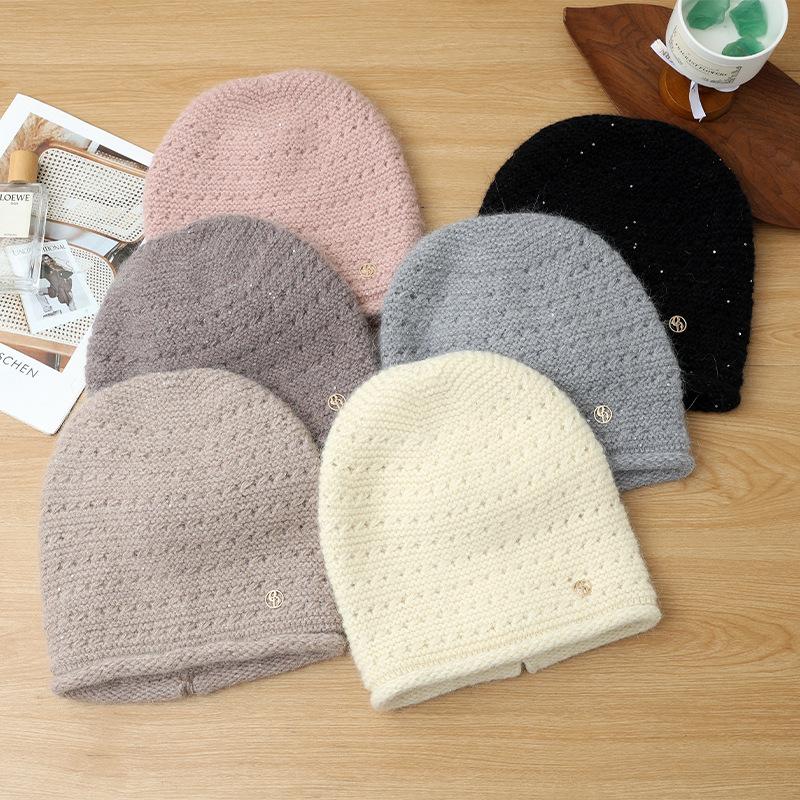 Fashion Versatile Winter Hat Women's Big Head Circumference Show Face Small Baotou Hat Ear Protector Warm Knitted Wool Hat