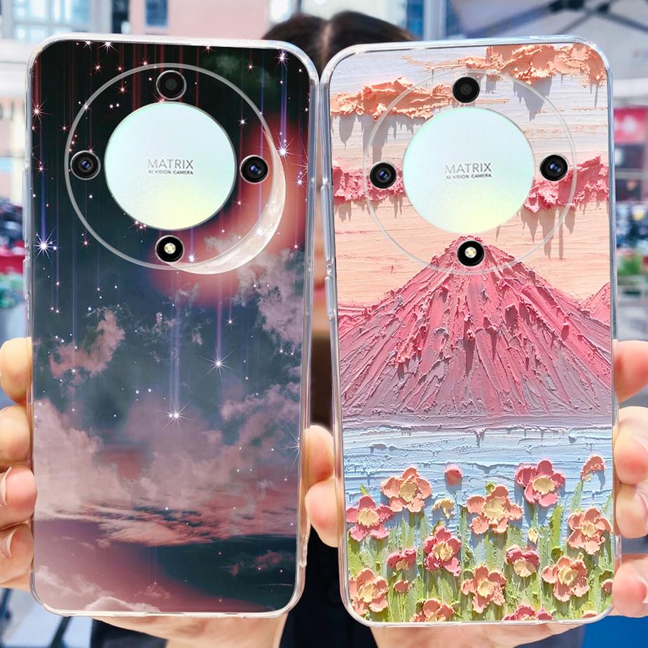 For Honor Magic 6 Lite Case Stylish Painted Back Cover Soft Silicone Phone Case For Honor X9b HonorX9b Magic6 Lite Fundas Bumper