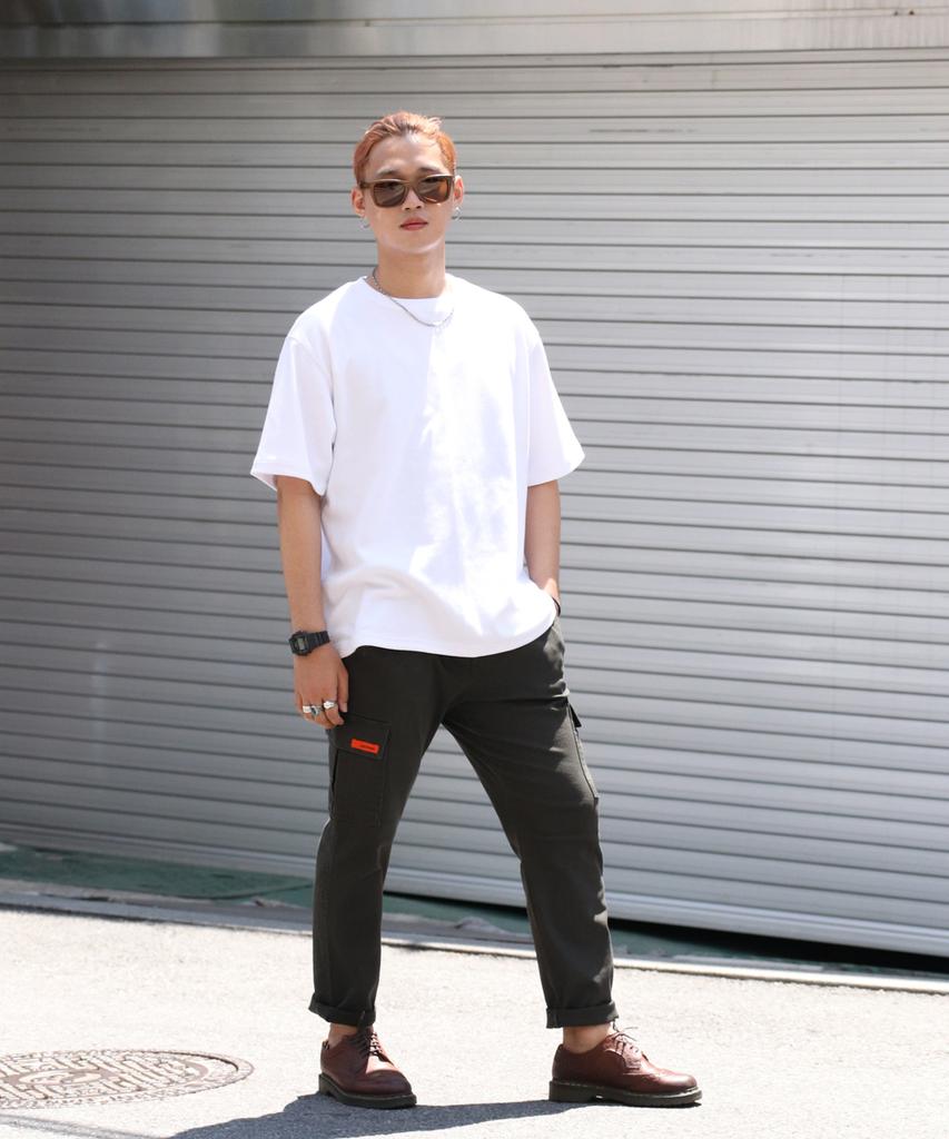 Seinteukeulu Twill Cotton Semi-Wide Cargo Pants Cs-301C Khaki