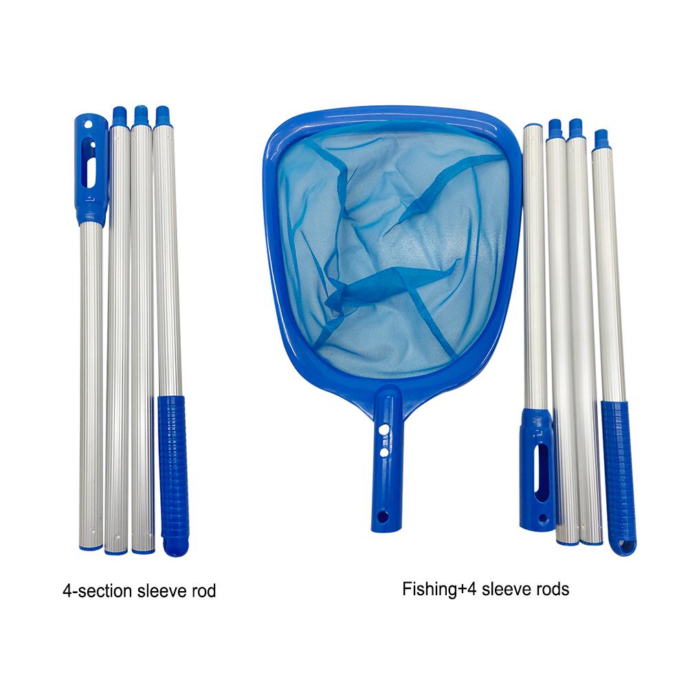Fish Pond Skimmer Net Telescopic Water Garbage Frame Net Detachable  Lightweight Multifunctional Debris Tools Accessories