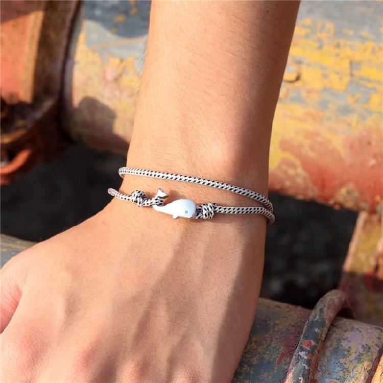 Alloy Mother-Child Animal Hand-woven Color Thread Bracelets for Mom Daughter