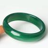 Natural Green Chalcedony Bracelet Fashionable Charm Emerald Bangle Women's Gift