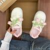 Cute Big Head Flat Shoes Women's Casual Round Toe Thick Bottom Heightening White Sneakers Breathable Comfortable All-Match