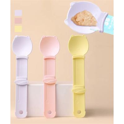 Cat Head Cat Strip Feeding Scoop Sliding Squeeze Anti Gnawing Hangable Storage Cat Strip Squeezer Shenanigans