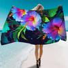 Hibiscus květinový plážový osuškový zábal Sarong Sukně přes plavky, Poloprůhledný Elegantní Víceúčelový