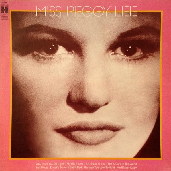Виниловая пластинка PEGGY LEE Miss Peggy Lee H30024 Harmony Canada Jazz Б/у