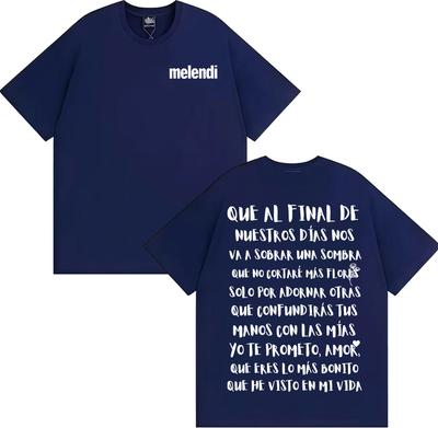 Rapper Melendi Jardín Con Enanitos Lyrics Graphic T-shirt Men Clothing Harajuku Trend Punk Tshirt Oversized Short Sleeve T Shirt