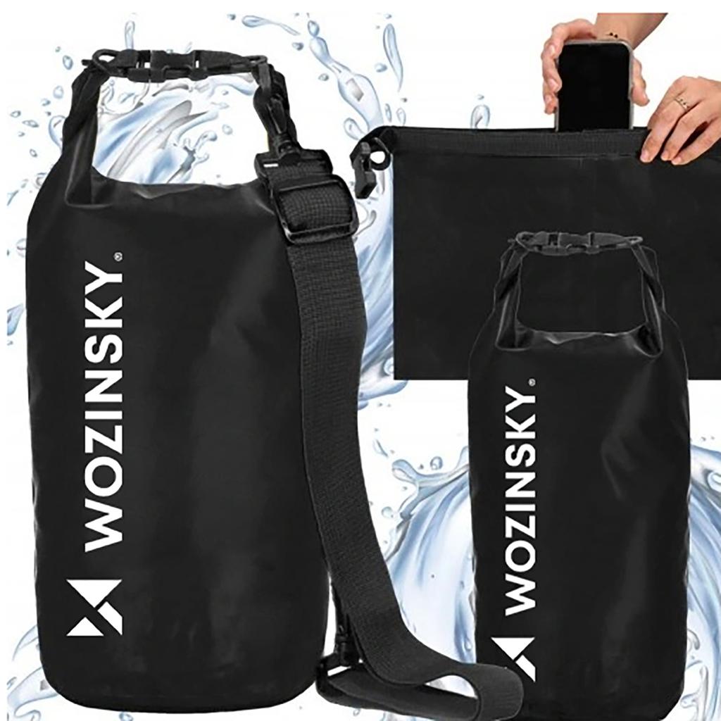 Worek torba wodoodporna outdoor na kajak SUP 20l - czarny