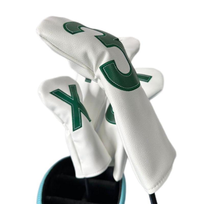 4Pcs PU Golfs Mallet Putter Headcover Golfs Club Head Cover Golfs Men Women Golfs Driver Golfs Club Cover Iron Headcover