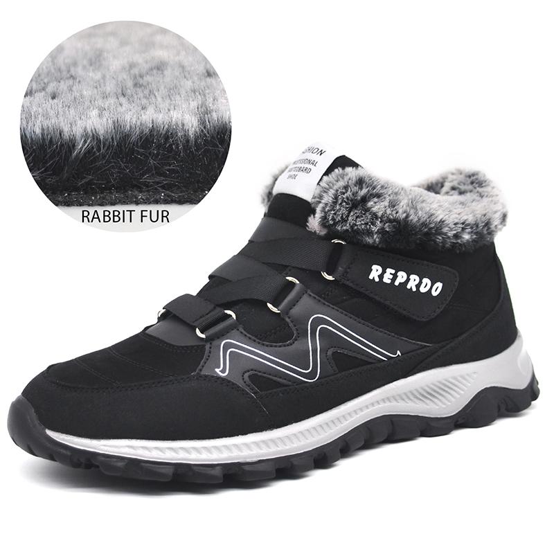 

New Winter Men s Boots Men s Sneakers Plush Snow Boots Outdoor Warm Shoes for Men High-Quality Rabbit Fur Men s Shoes 39