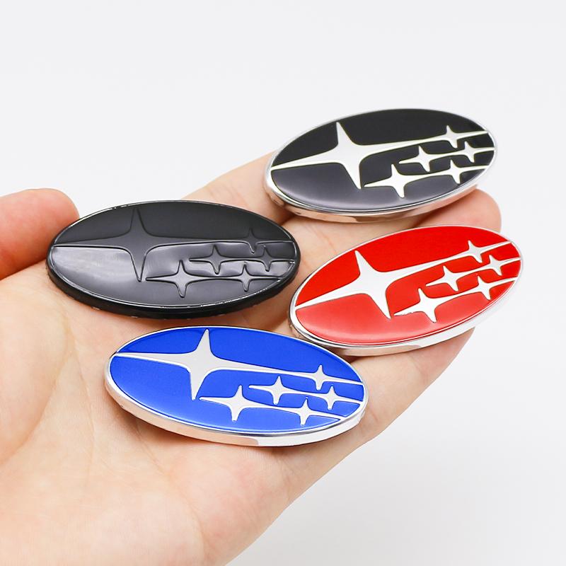 For Subaru Forester Outback Legacy Impreza STI BRZ Auto Accessories 58mm Aluminium Car Steering Wheel Center Emblem Badge Decal wr3