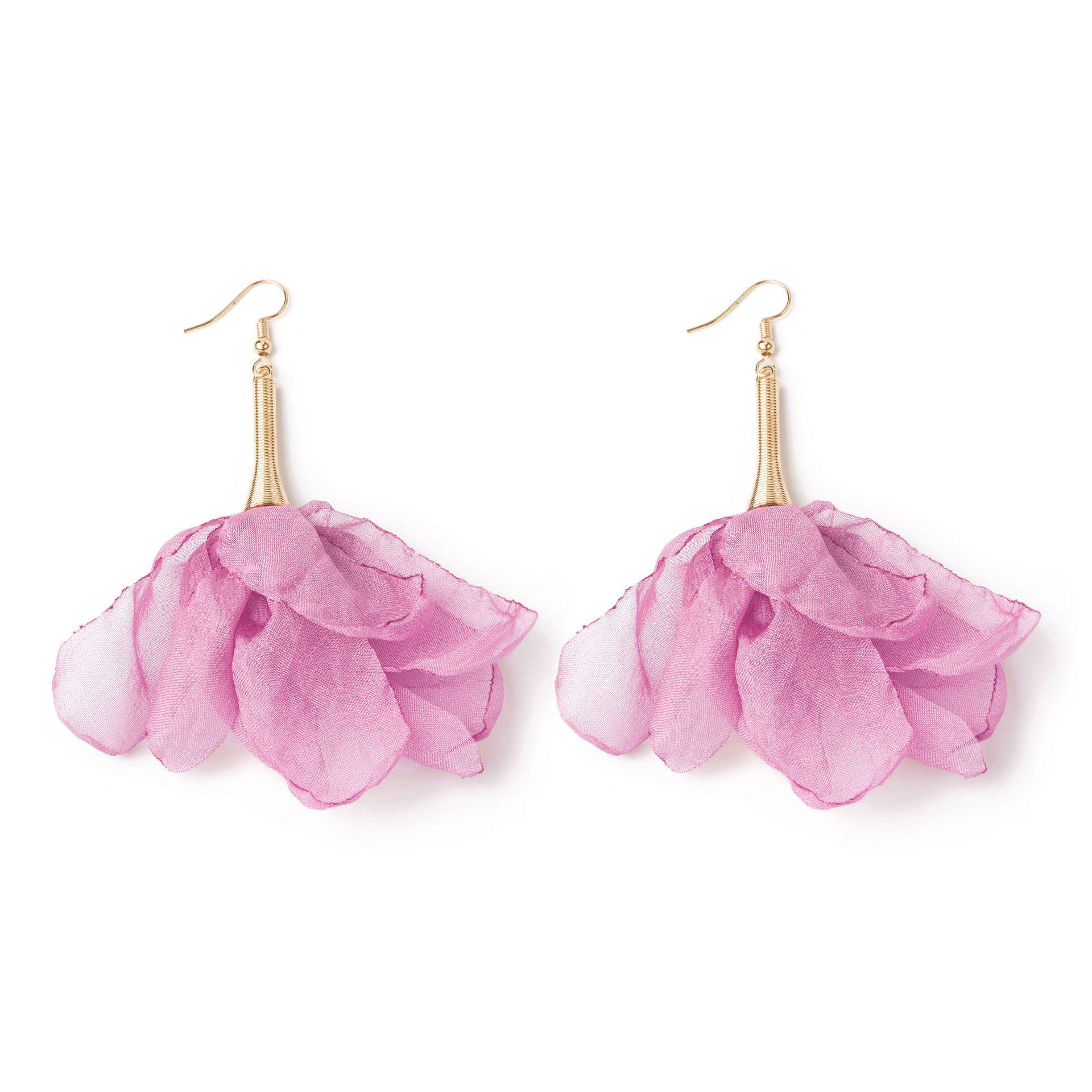 

Серьги-цветы Dongdaemun Lace Mesh с жемчугом фиолетовый