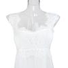 Elegantes Weißes Spitzen-Chiffon-Hochzeitskleid für Damen Süßer Herz-Ausschnitt Ärmellos Rückenfrei Empire-Taille Bodenlang Brautkleid mit Schleppe Neu