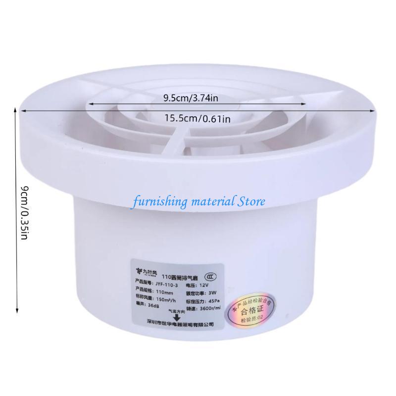 Y5GD Household Exhaust Fan DC12V Efficient Wall Exhaust Fan for Bathrooms, Toilets, Kitchens Ventilation Fan