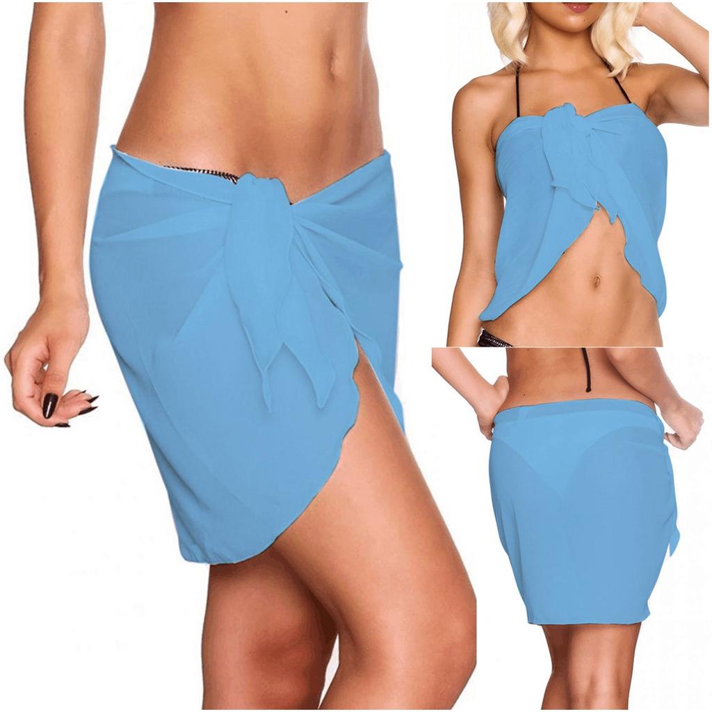 Women's  Sexy Solid Color Beach Skirt Swimwear Cover Up