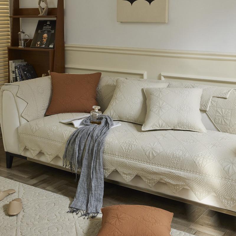 Advanced Cotton Sofa Cushion Four Seasons Universal 100% Cotton Sofa Cover Cover Modern Simple Non-Slip Sofa Cushion