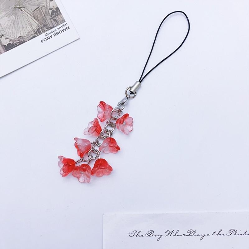 Flower Phone Charm Phone Pendant Stylish Accessory Lilys of the Valley Phone Chain Perfect Gift for Women and Girls