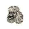 Poodle  - Silver-plated dog brooch, elegant pin, jacket lapel decoration by Art-Dog brand