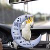 Creative Acrylic Pet Dog Car Rearview Mirror Accessories Pendant Decoration Moon-shaped Christmas Tree Ornament