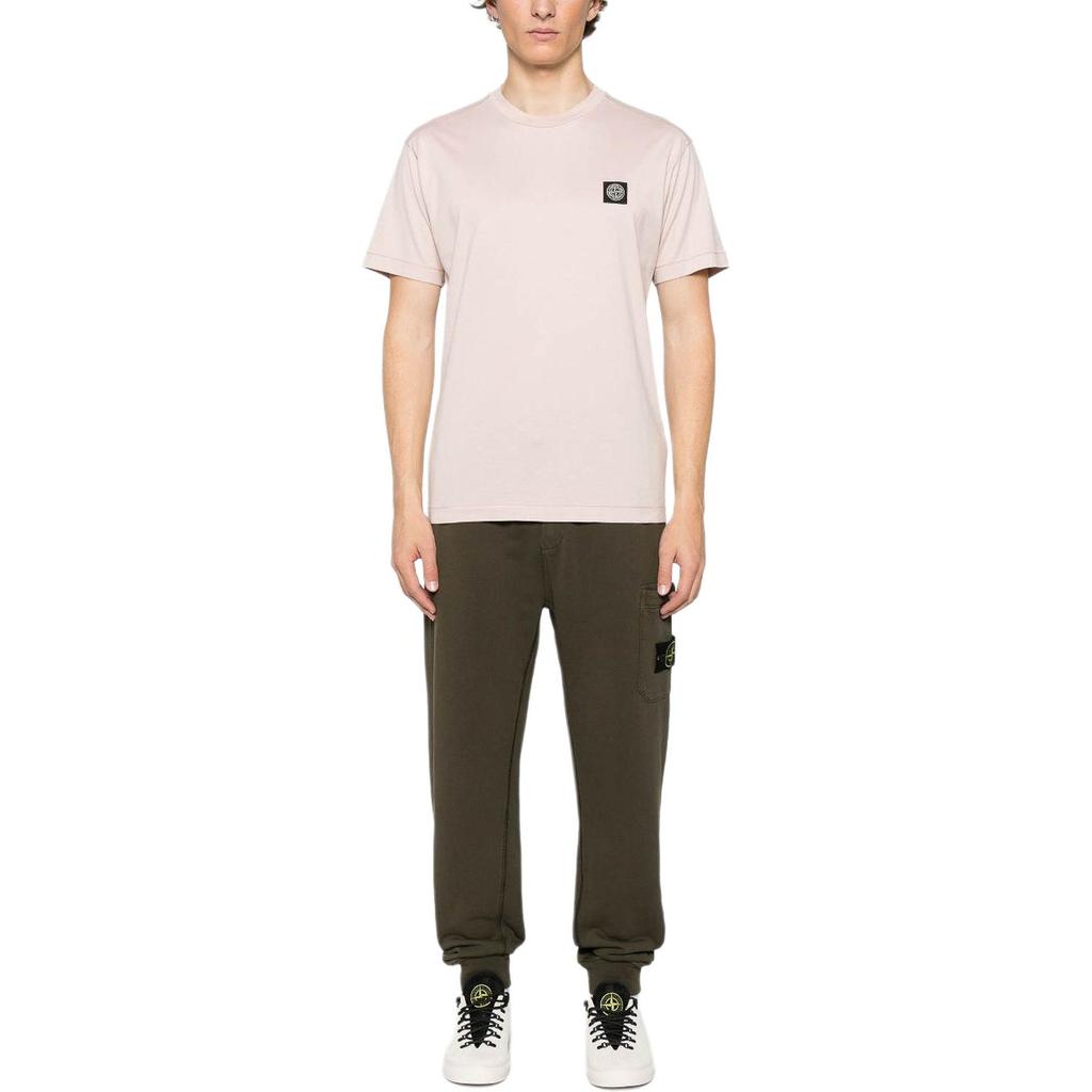 STONE ISLAND SS25 Logo Embroidered Comfortable Simple Crew Neck Short Sleeve T-Shirt Men T-Shirts K1S1521000-39S0013-V0082