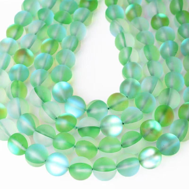 Moonstone Imitation Flash Round Beads for DIY Jewelry Making
