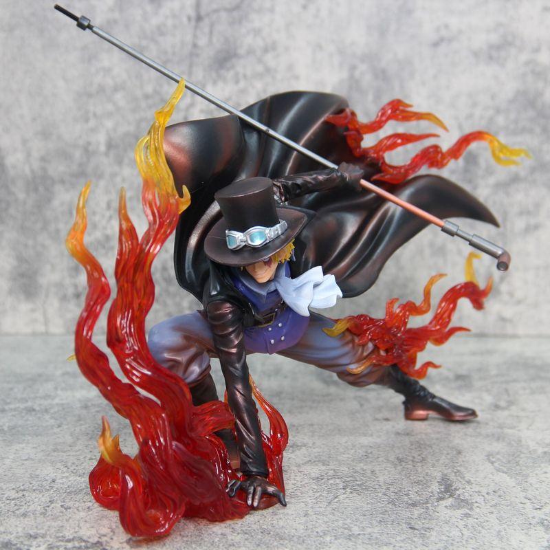 Fire Fist Ace Flame Scene One Piece Statue Anime Handmade Model Decoration Gift