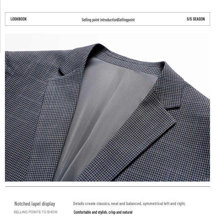 2026 Spring/Autumn Men's Stylish Single-Breasted Business Casual Slim Fit Suit Jacket