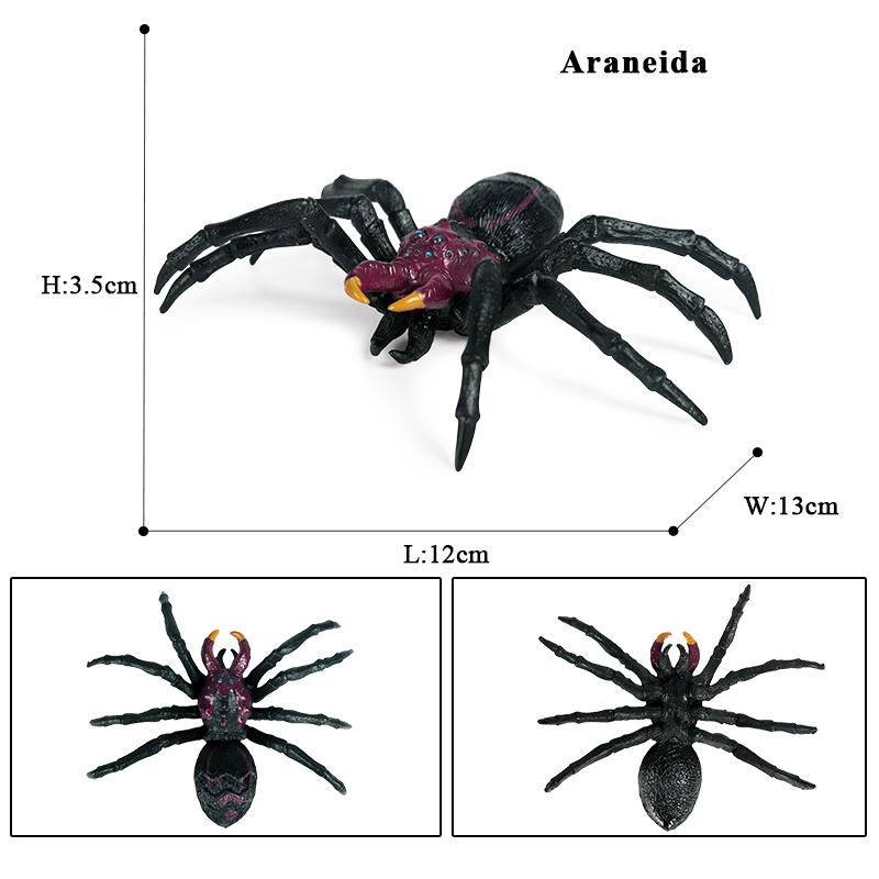 Oenux Insekten Tiere Modell Spinnennetz Skorpion Fledermaus Actionfiguren Figur Miniatur Niedlich Pädagogisch Kinder Spielzeug Halloween Geschenk