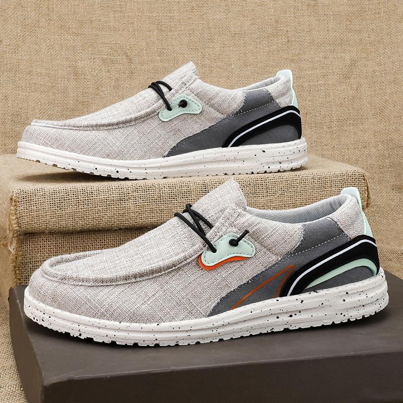 

Старые пекинские тканевые туфли мужские летние дышащие повседневные парусиновые туфли простые ленивые ветрозащитные туфли с мягкой подошвой 39 хаки