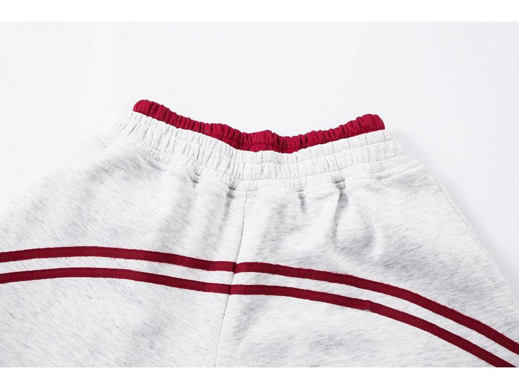 Women's Hip Hop Color Block Striped Sweatpants - Double Waistband, Baggy Fit for Spring/Autumn