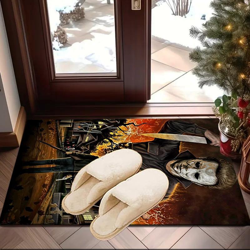 Halloween Horror Night Carpet, Chair Rug,Rug for Office Bedroom Living Rooms, Doormat Decor Fan Gift Christmas Gift