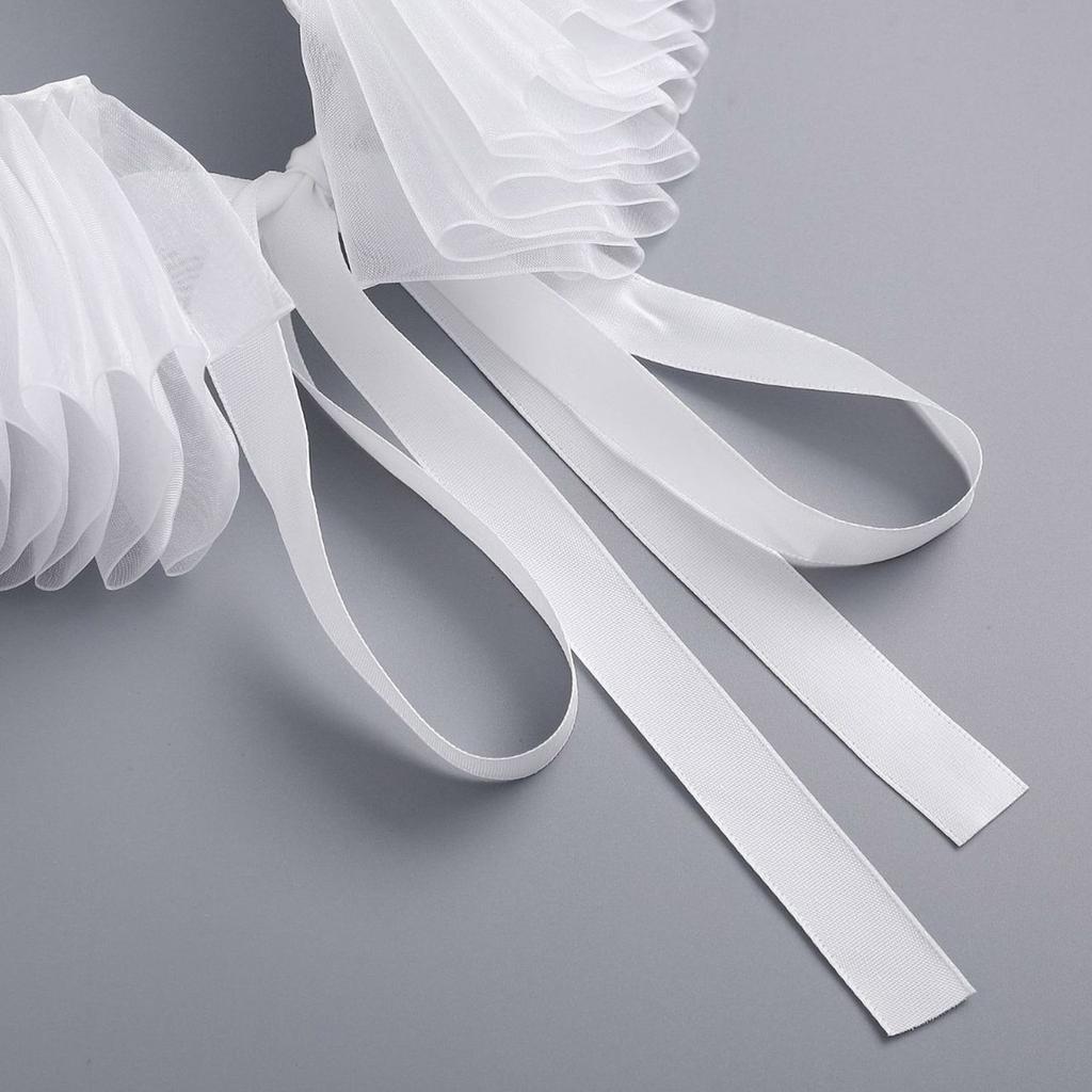 Kvinner Viktoriansk Renessanse Nett Rynkekrage Falsk Krage Halsruff Kolonial Bånd Halskjede for Halloween og Karneval