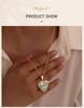 Women Heart Locket Necklace, Openable Shell Pendants, Stainless Steel Chain Adjustable, Vintage Jewelry